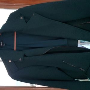 Torrid Green Jacket Side Zip Cropped Pockets Belt